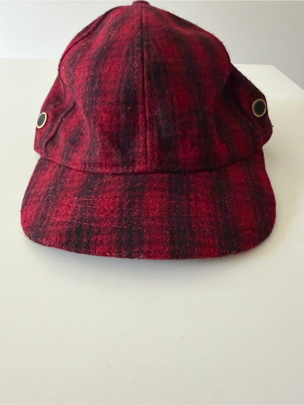 Indigo Red and Black wool blend Hat